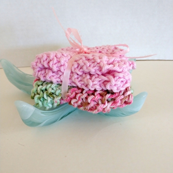 Hand Crafted Other - New Cotton Bath Essentials Washcloths Baby Face